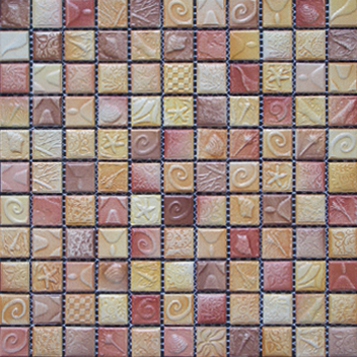 Elada Mosaic. Мозаика SН-W2512 (300*300*6 мм) желто-коричневый морской микс		