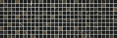 Декор настенный Астория черный мозаичный 250х750 ММ12111