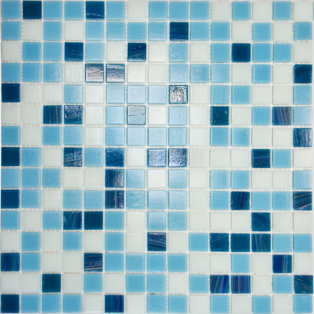 Elada Mosaic. Мозаика HK-14 (327*327мм) бело-голубой микс		